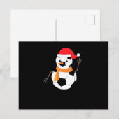 Soccer Snowman Feestdagenkaart (Voorkant / Achterkant)