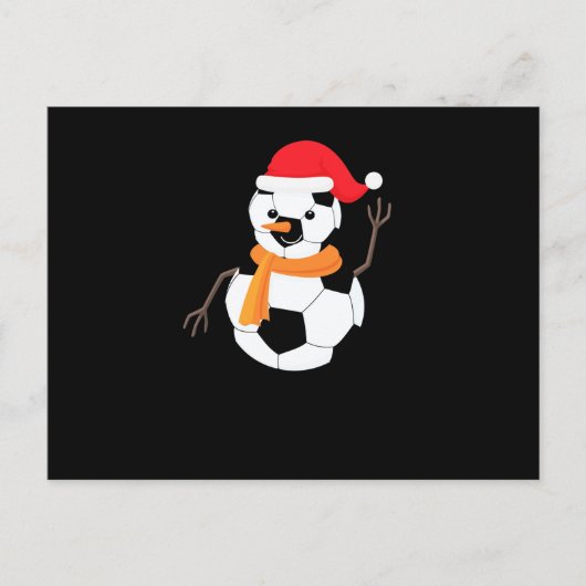 Soccer Snowman Feestdagenkaart (Voorkant)