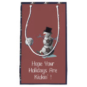 Soccer Snowman Kerstmis Klein Cadeauzakje (Voorkant)