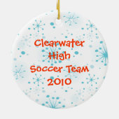 Soccer Snowman Personalize Ornament (Achterkant)