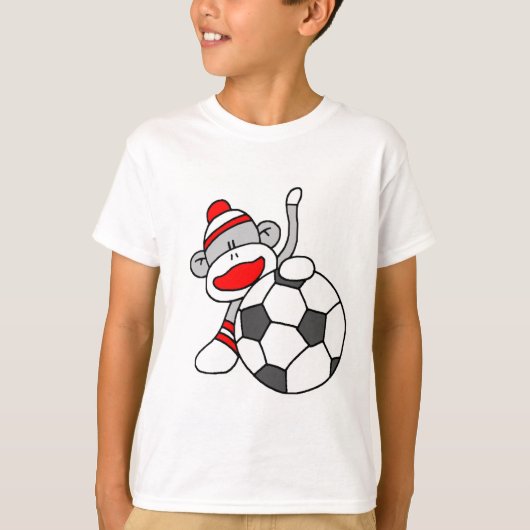 Soccer Sock Monkey T-shirt (Voorkant)