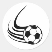 Soccer Speed Art Ronde Sticker (Voorkant)