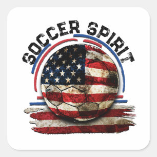 Soccer Spirit USA, National Soccer USA Vierkante Sticker