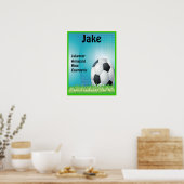 Soccer Sport Boys of Girls Name Art Print (Keuken)