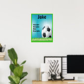 Soccer Sport Boys of Girls Name Art Print (Thuiskantoor)