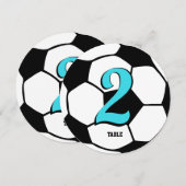Soccer Sport Table Number Kaart (Voorkant / Achterkant)