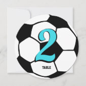Soccer Sport Table Number Kaart (Voorkant)