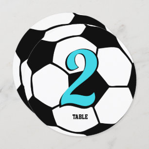 Soccer Sport Table Number Kaart