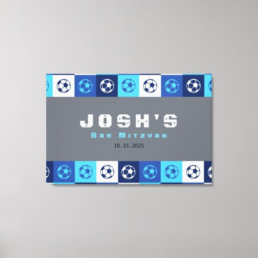 SOCCER Sportbar Bat Mitzvah Aanmelden Canvas Afdruk (Voorkant)