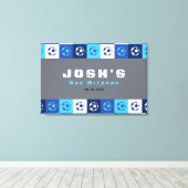 SOCCER Sportbar Bat Mitzvah Aanmelden Canvas Afdruk (Insitu (Houten vloer))