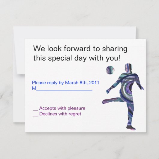 Soccer Sports Bar Mitzvah Uitnodiging Joods ANTWOO (Voorkant)