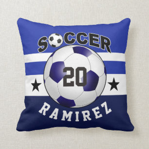 Soccer Sports Jersey Custom Name Number   kobalt Kussen