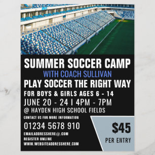 Soccer Stadium, Soccer Camp Adverteren Flyer