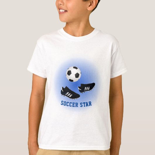 Soccer star add name and caption double-sided t-shirt (Voorkant)