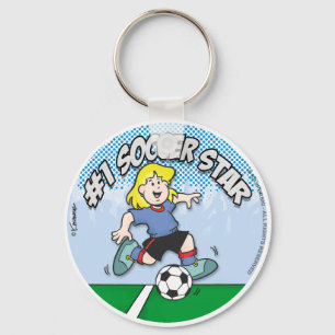 Soccer Star Girl Sleutelhanger