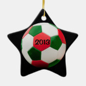 Soccer Star, kerstkleuren, Ornament (Achterkant)