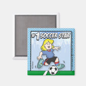 Soccer Star Magneet (Voorkant / Achterkant)