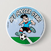 Soccer Star Ronde Button 7,6 Cm (Voorkant)