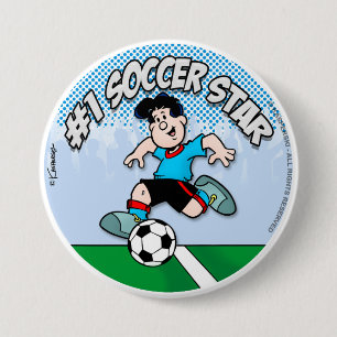 Soccer Star Ronde Button 7,6 Cm