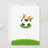 Soccer Star Royal Gold Crown Verjaardagsfeest Kaart (Achterkant)