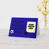 Soccer Star Verjaardag Kaart (Gele Bloem)