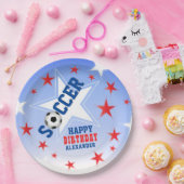 Soccer Star verjaardagsfeestje Papieren Bordje (Feest)