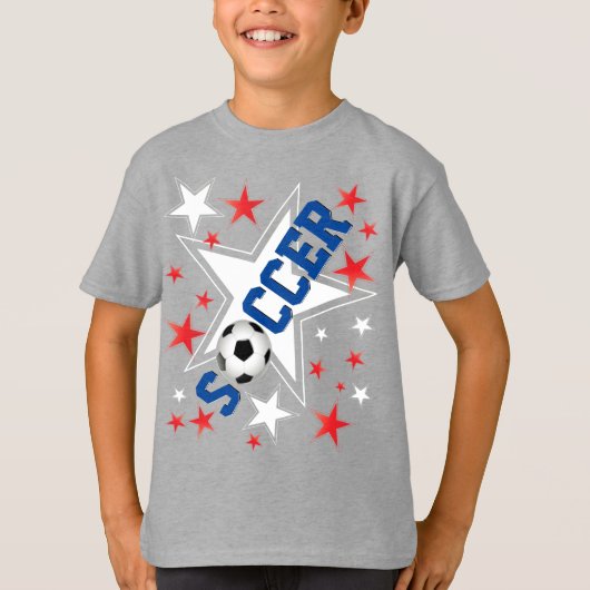Soccer Star verjaardagsfeestje T-shirt (Voorkant)