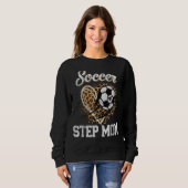 Soccer Step Mam Leopard Ball Moederdag Trui (Voorkant volledig)