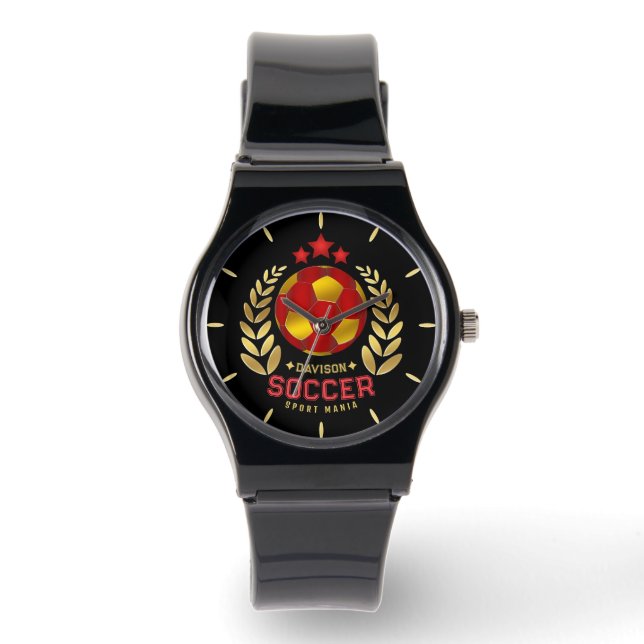 Soccer Style Emblem Horloge (Voorkant)