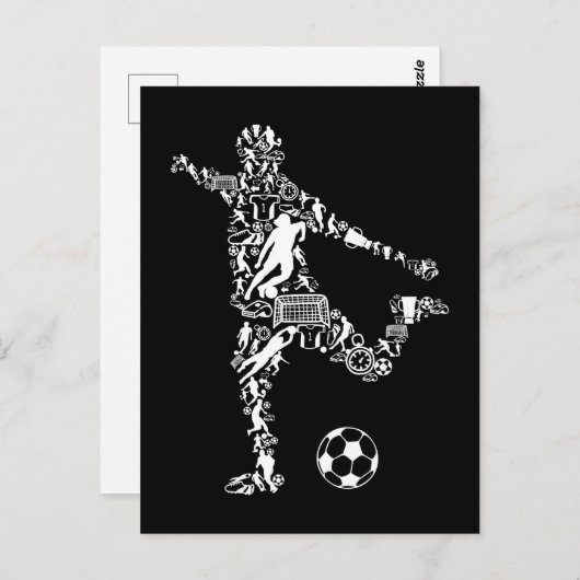 Soccer Symbols Scorer Soccer Player Briefkaart (Voorkant / Achterkant)