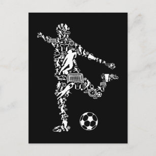Soccer Symbols Scorer Soccer Player Briefkaart