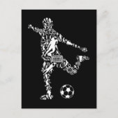 Soccer Symbols Scorer Soccer Player Briefkaart (Voorkant)