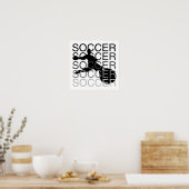 SOCCER T-shirts en cadeautjes Poster (Keuken)