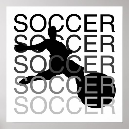 SOCCER T-shirts en cadeautjes Poster (Voorkant)