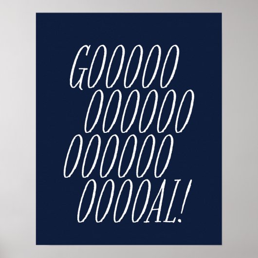 Soccer target navy blue poster (Voorkant)