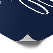 Soccer target navy blue poster (Hoek)
