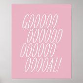 Soccer target roze kinder sportkunst poster (Voorkant)