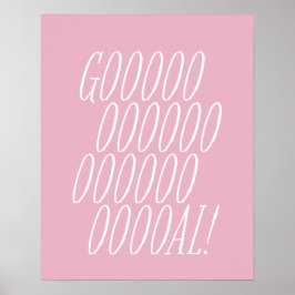 Soccer target roze kinder sportkunst poster