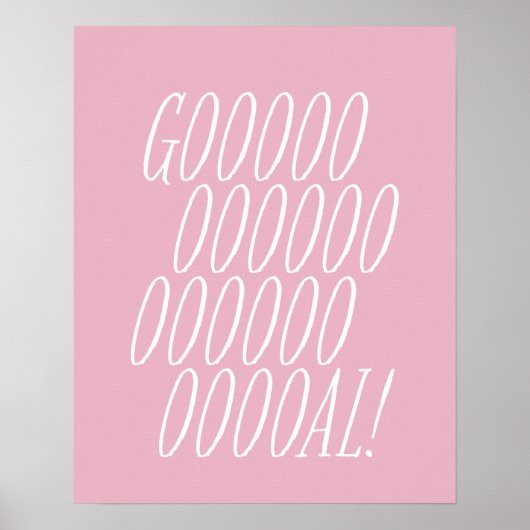 Soccer target roze kinder sportkunst poster (Voorkant)