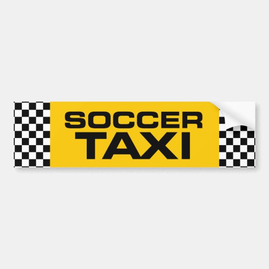 Soccer Taxi Bumpersticker (Voorkant)