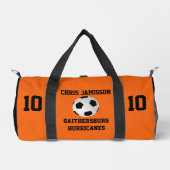Soccer Team Coach Player Orange Black Personalized Plunjezak (Voorkant)