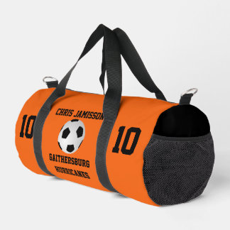 Soccer Team Coach Player Orange Black Personalized Plunjezak