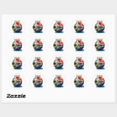 Soccer Team Gear Ronde Sticker (Vel)