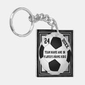 Soccer Team Gifts PERSONALIZED with 3 Tekstvakken Sleutelhanger (Voorkant Links)
