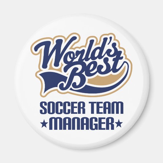 Soccer Team Manager Cadeft Magneet (Voorkant)