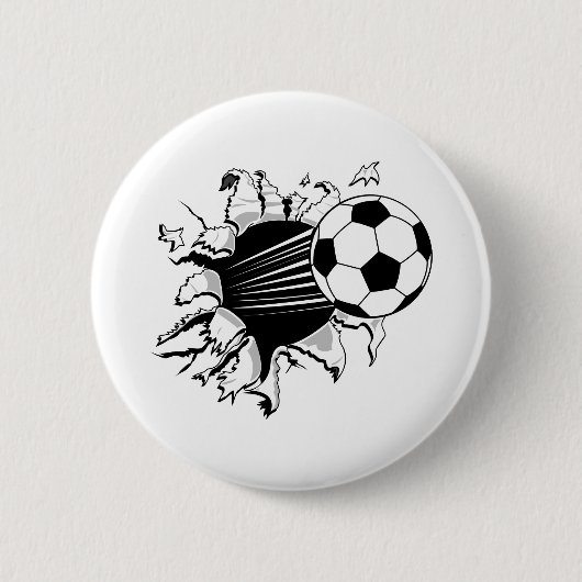 Soccer Tearout Ronde Button 5,7 Cm (Voorkant)