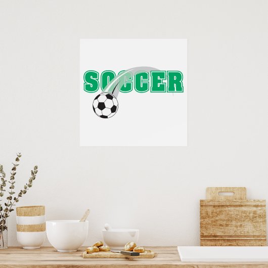 soccer text with ball design poster (Keuken)
