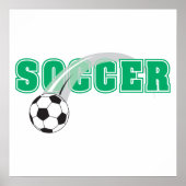 soccer text with ball design poster (Voorkant)