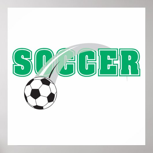 soccer text with ball design poster (Voorkant)