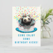 Soccer Theenmaal Party Kaart (Staand voorkant)